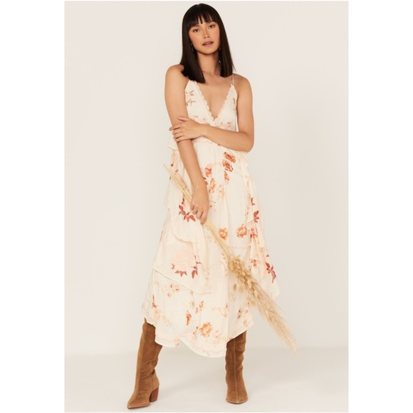 NEW Free People Audrey Dress Copper Rose Combo Small - Picture 7 of 17